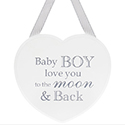 Shabby Chic Heart Baby Boy